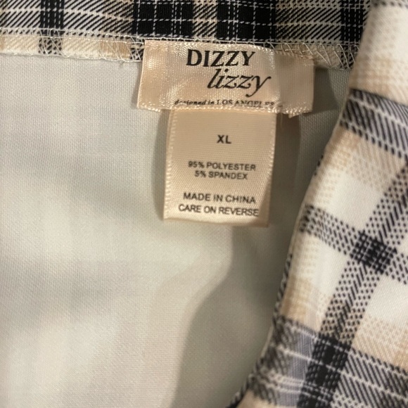 NWOT Dizzy Lizzie XL plaid slit uniform pencil skirt - Picture 6 of 6